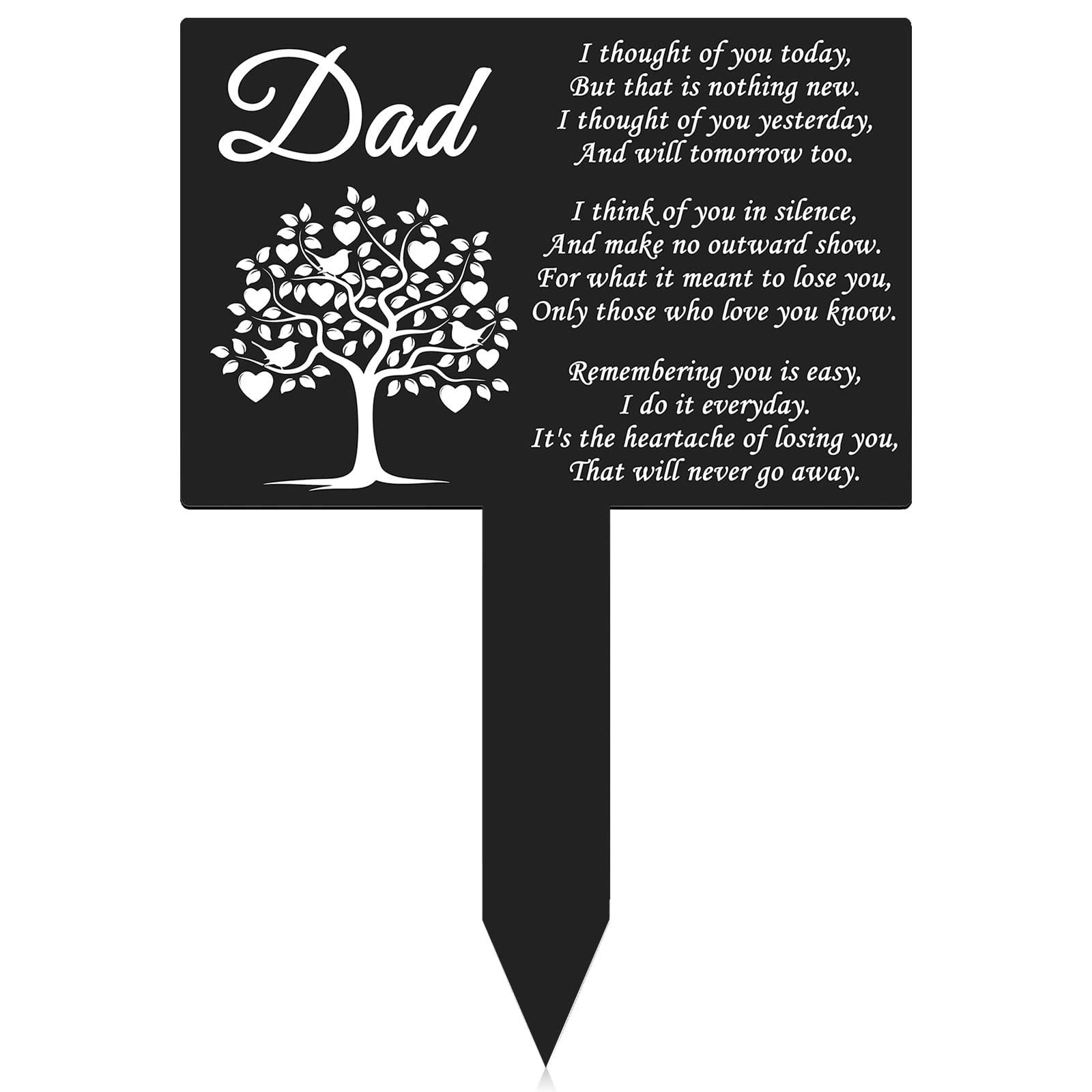 Wesiti Dad memorial stake garden decor for lasting remembrance.