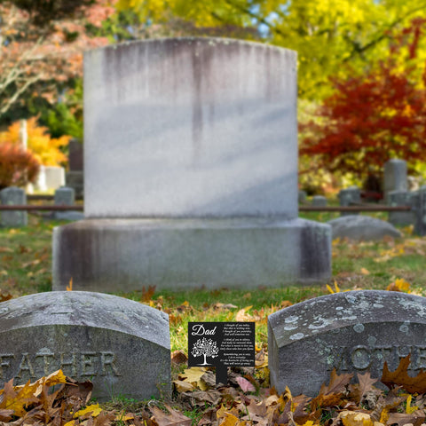 Wesiti waterproof cemetery memorial sign remains legible through rain.