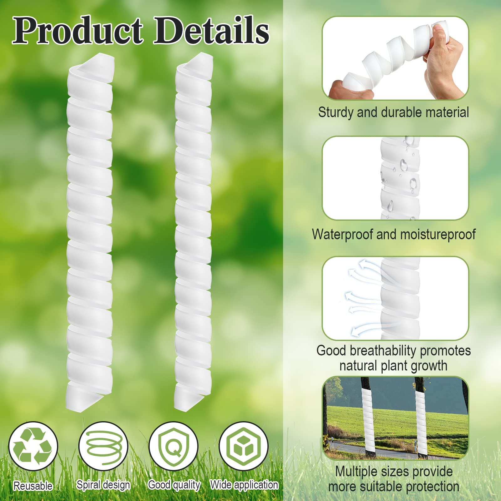 Wesiti waterproof tree wrap protects saplings in all outdoor conditions.