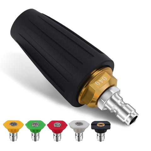 Weslymoo rotating nozzle for deep cleaning in cracks and crevices.
