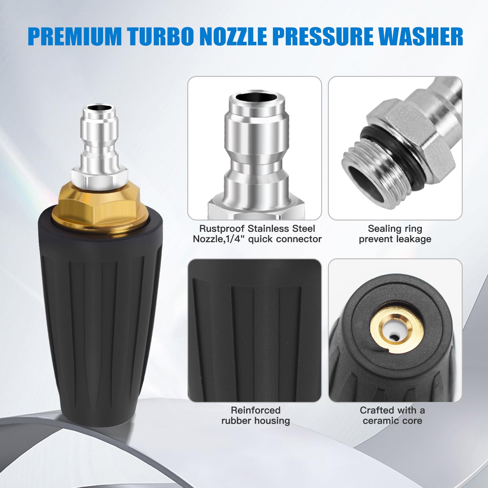 Weslymoo nozzle fits 1800–4000 psi machines.