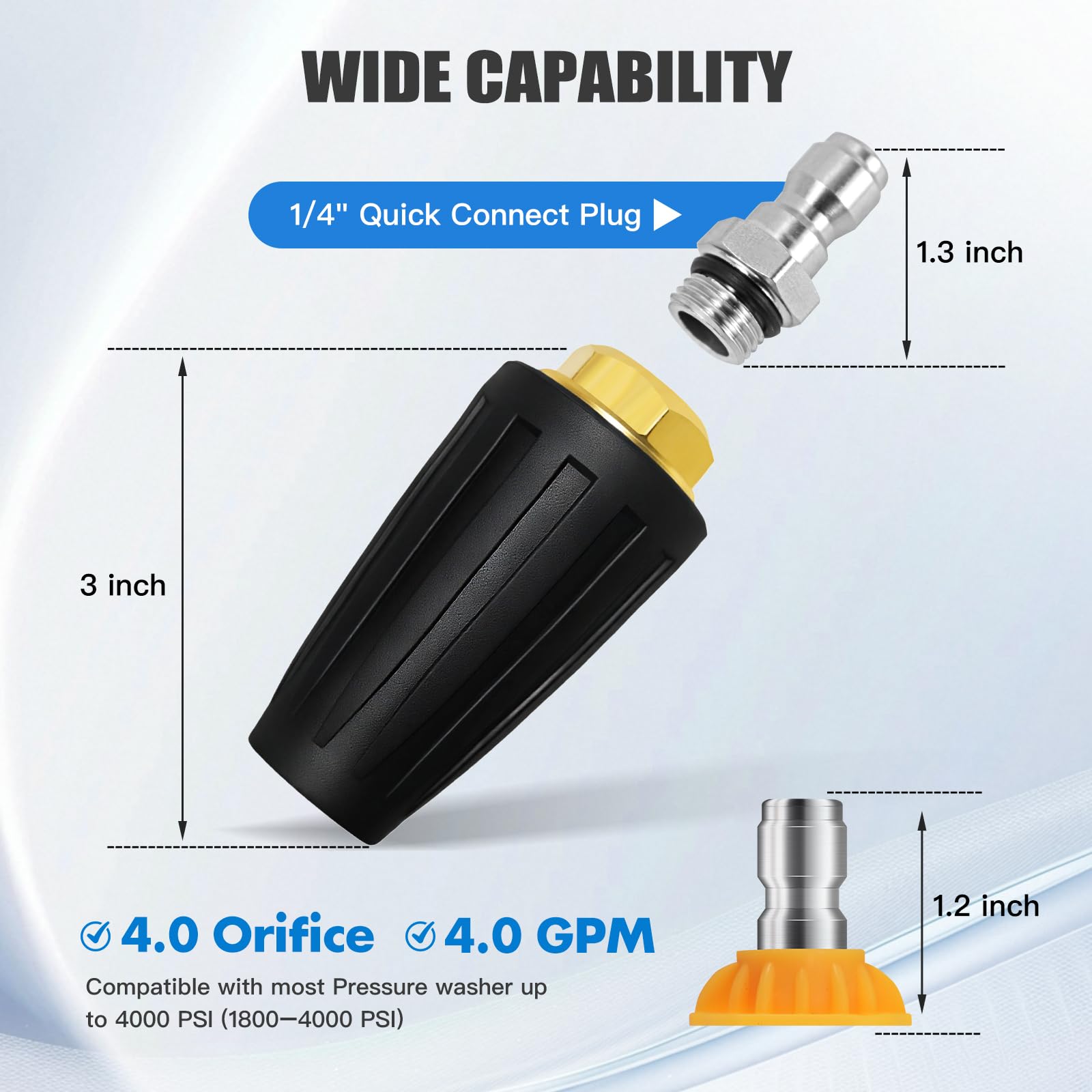 Weslymoo surface-cleaning nozzle tackles concrete and brick safely.