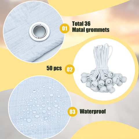 Wesnoy 10x20 canopy top cover edge stitching for durability.