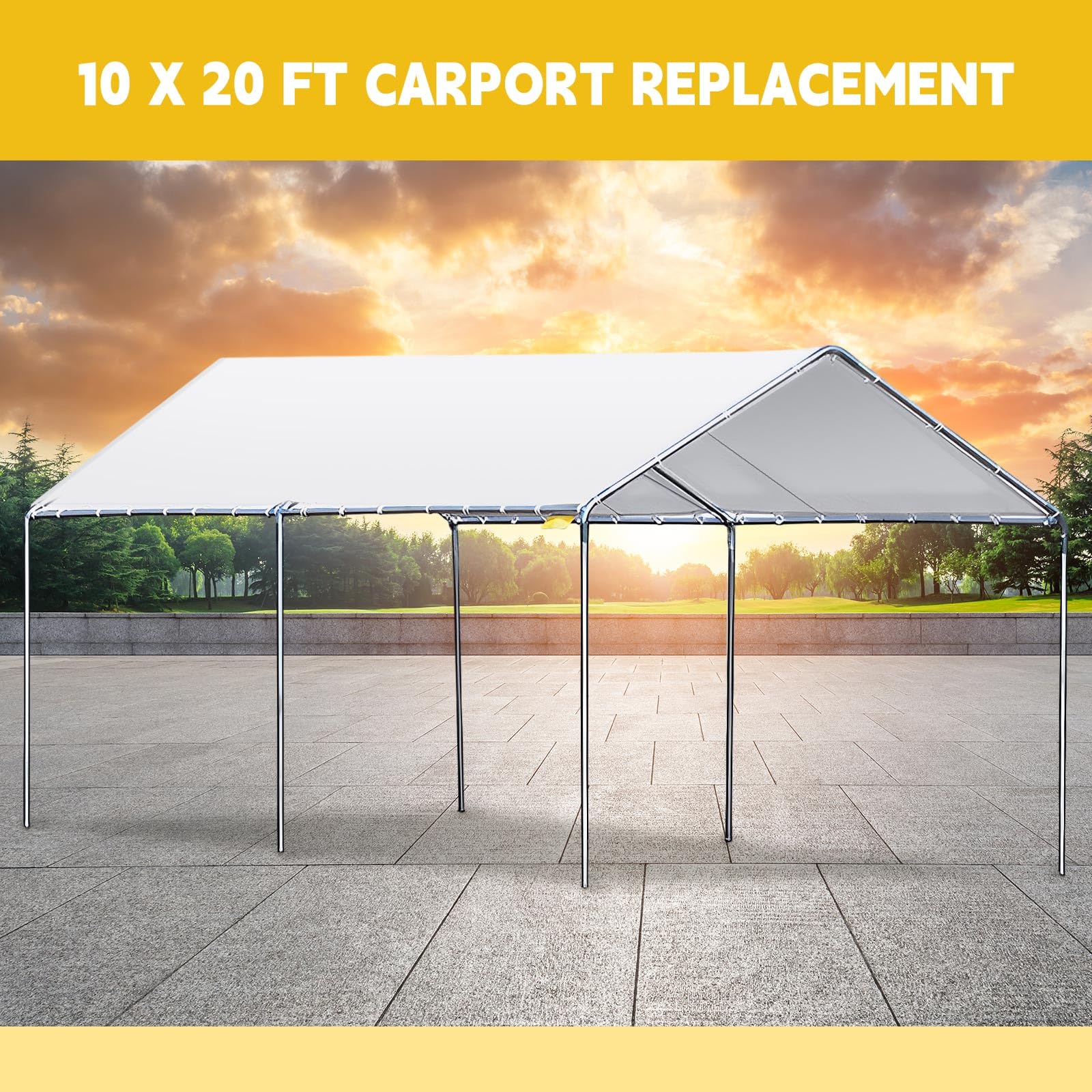 Wesnoy replacement canopy top for outdoor events and parking.