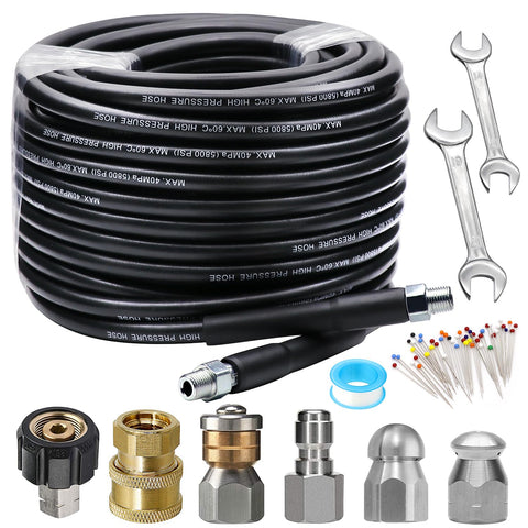 West Bay sewer jetter hose demonstrates high-pressure line cleaning for tough blockages.