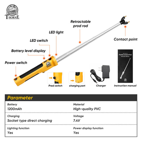 West Thorne Pro compact retractable shaft for easy transport and storage.