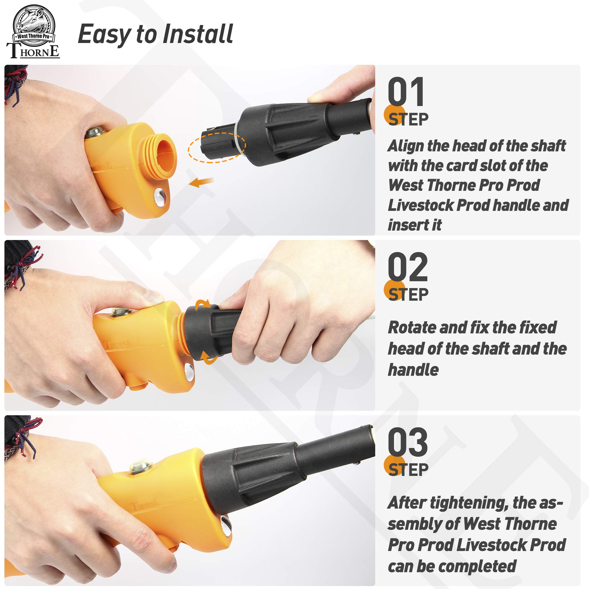 Shaft compatible with West Thorne Pro handles for easy replacement.