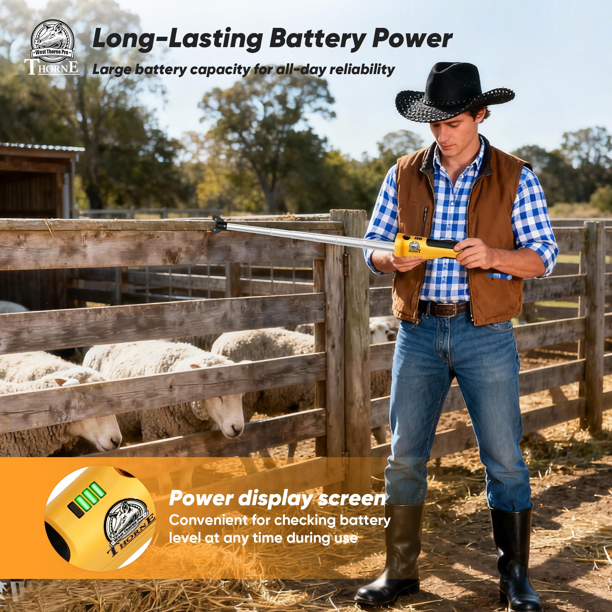 West Thorne Pro safety switch prevents accidental discharge and humane guidance.