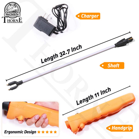 West Thorne Pro waterproof cattle prod shell withstands moisture for durable outdoor use