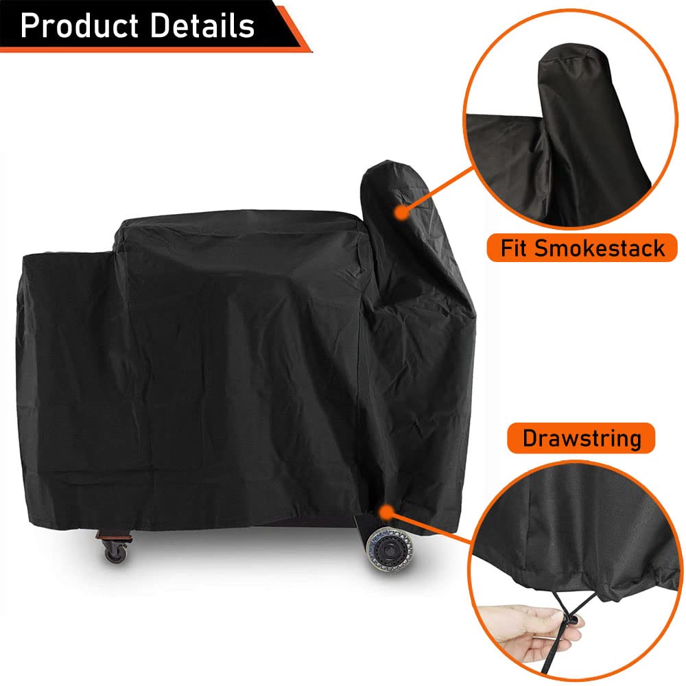Westeco Pit Boss 1000D3 Pro Series cover close-up stitching enhances durability.