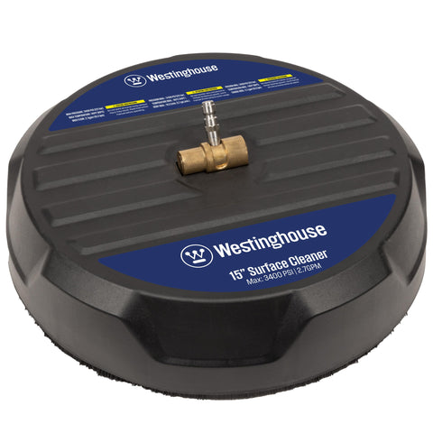 Westinghouse 15-inch surface cleaner in use for fast, large-area cleaning.