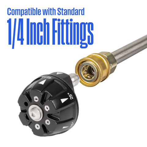 Westinghouse 6-in-1 nozzle attachment in use reduces clutter and streamlines cleaning.