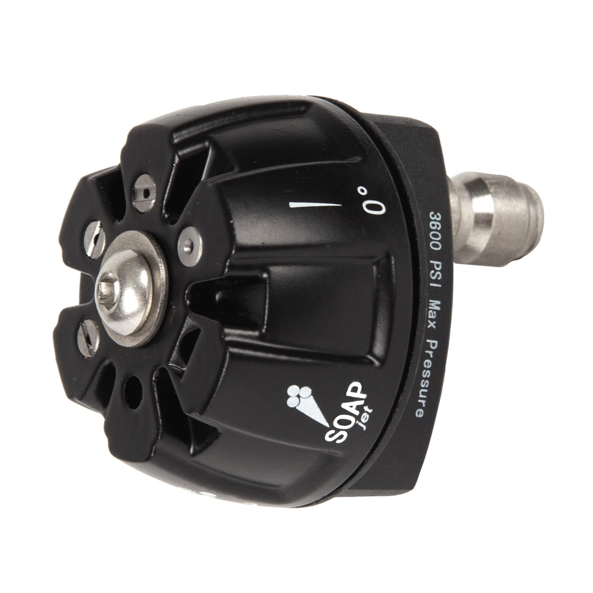 Westinghouse 6-in-1 nozzle attachment side view demonstrates versatile spray options.