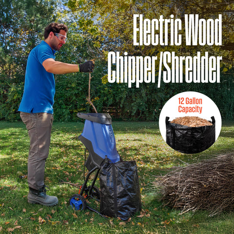 Westinghouse dual-hole feed hopper handles large branches and twigs.