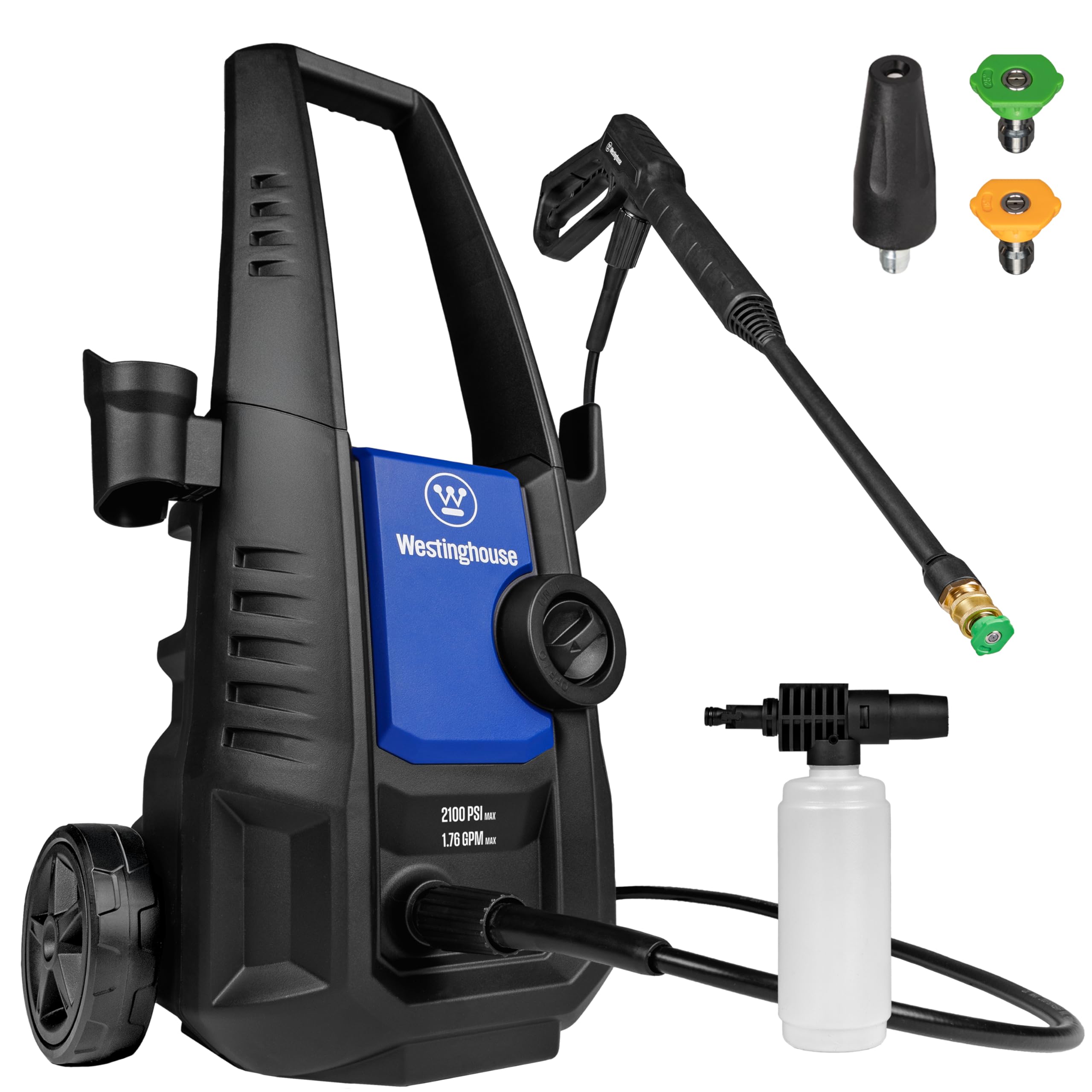 Westinghouse ePX3050 foam cannon in use for car and patio cleaning