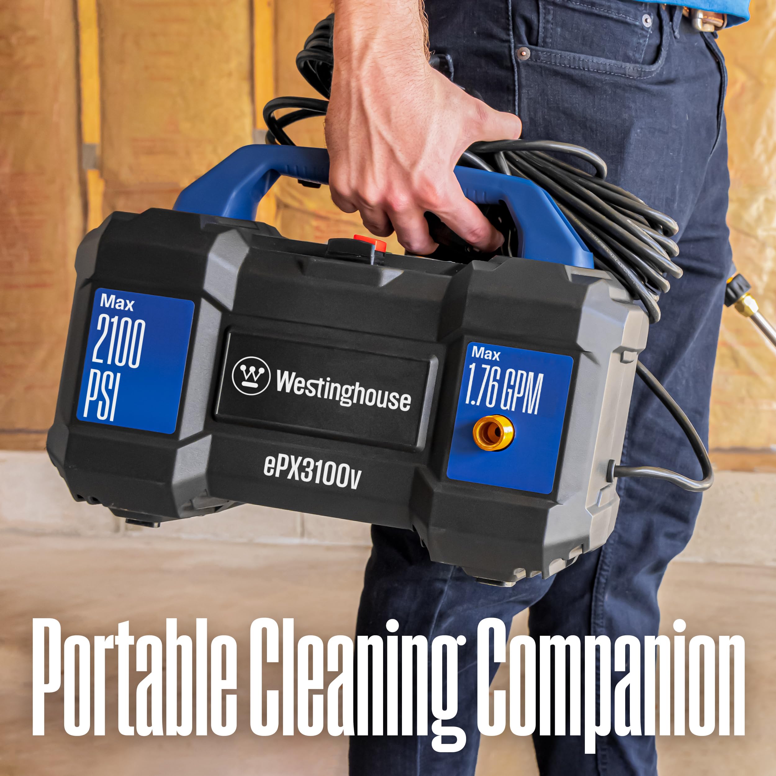 Westinghouse ePX3100v lightweight at 17.6 pounds for portable cleaning.