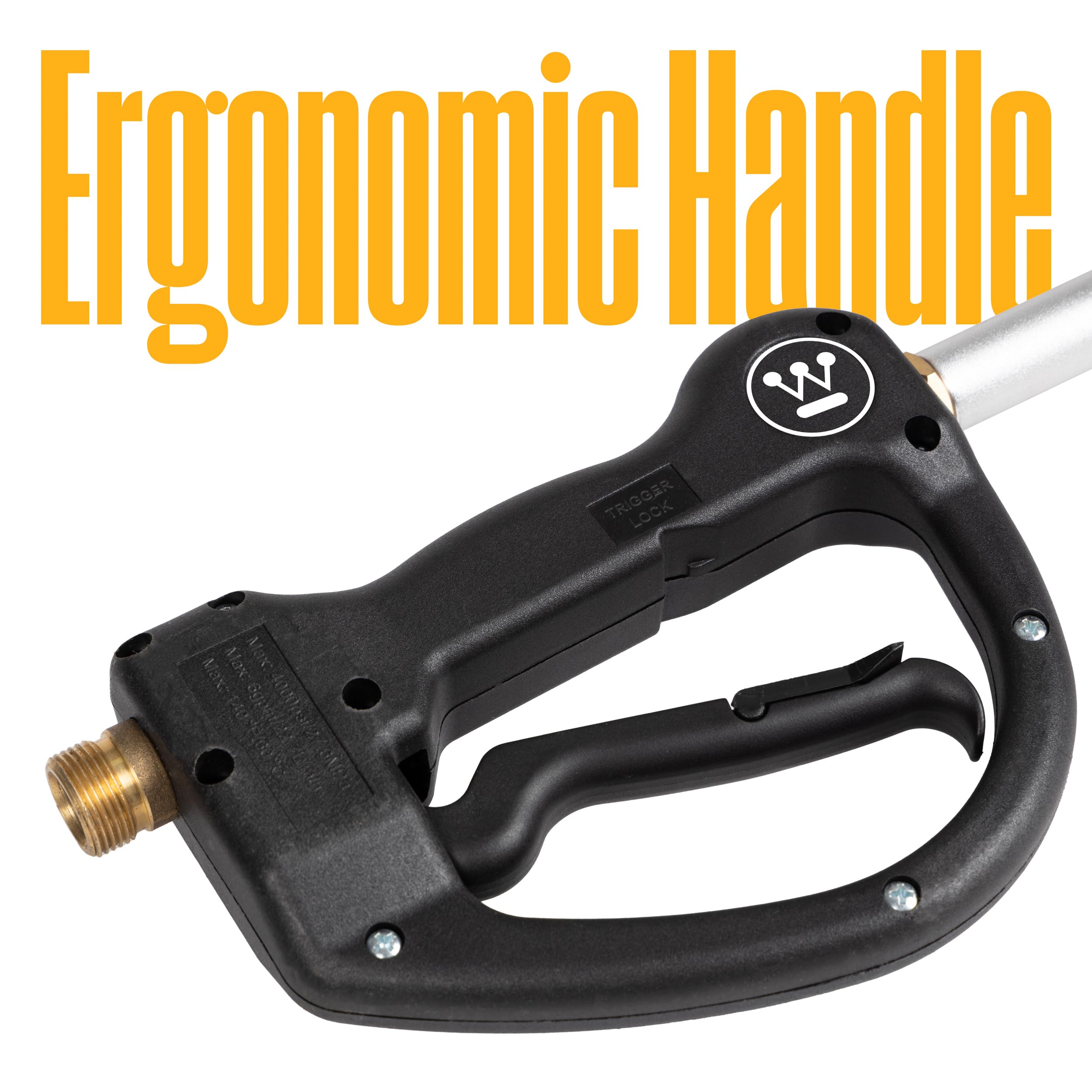 Westinghouse extension wand enables high reach cleaning on decks, driveways, and cars