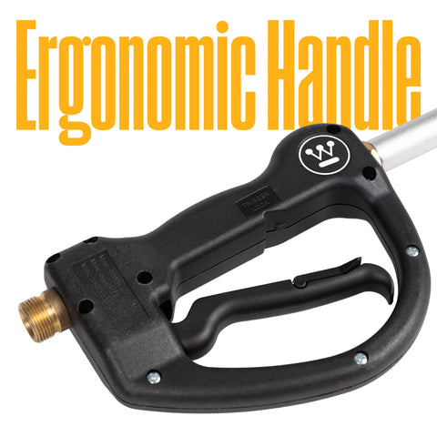 Westinghouse extension wand enables high reach cleaning on decks, driveways, and cars