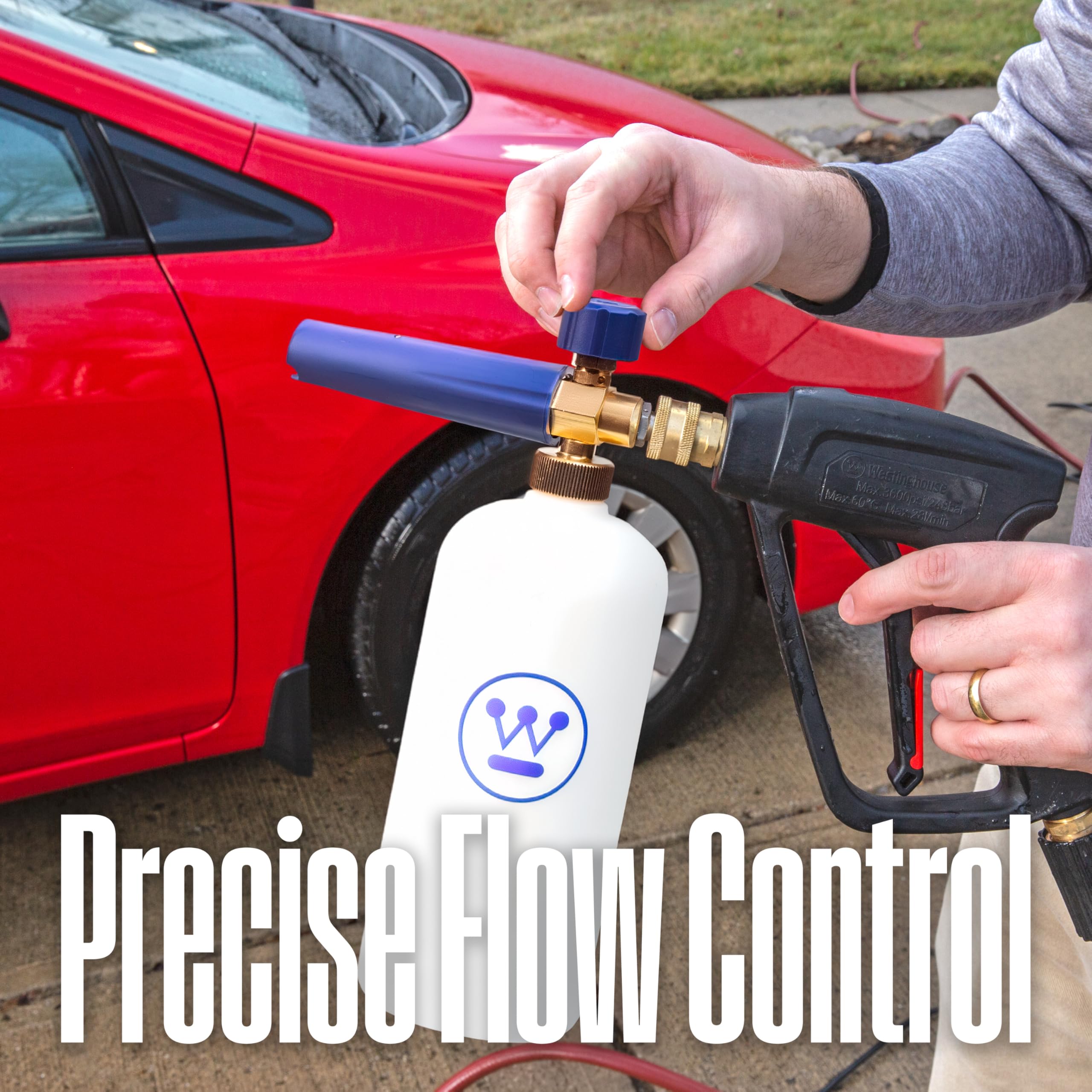 Westinghouse foam cannon at 3600 PSI provides even foam coverage