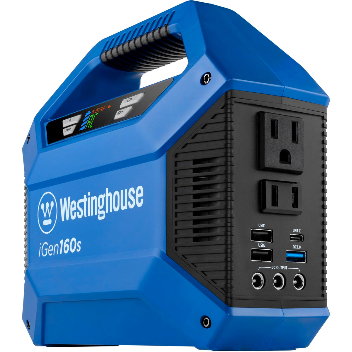 Westinghouse iGen160s front panel ports for versatile charging on the go.
