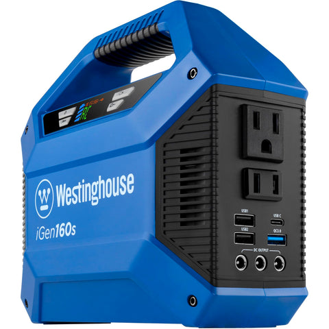 Westinghouse iGen160s front panel ports for versatile charging on the go.