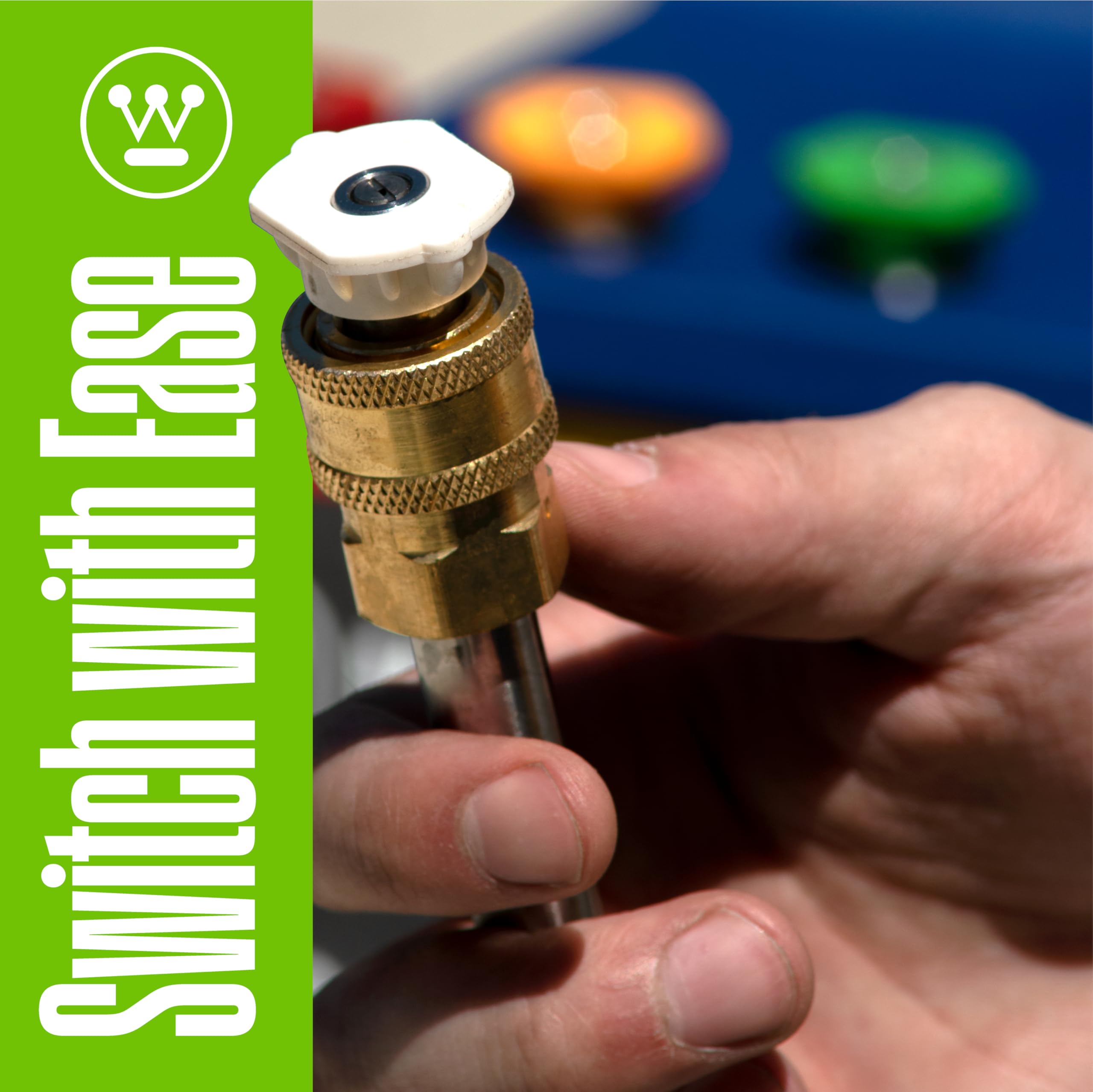 Westinghouse detergent applicator nozzle for even soap application