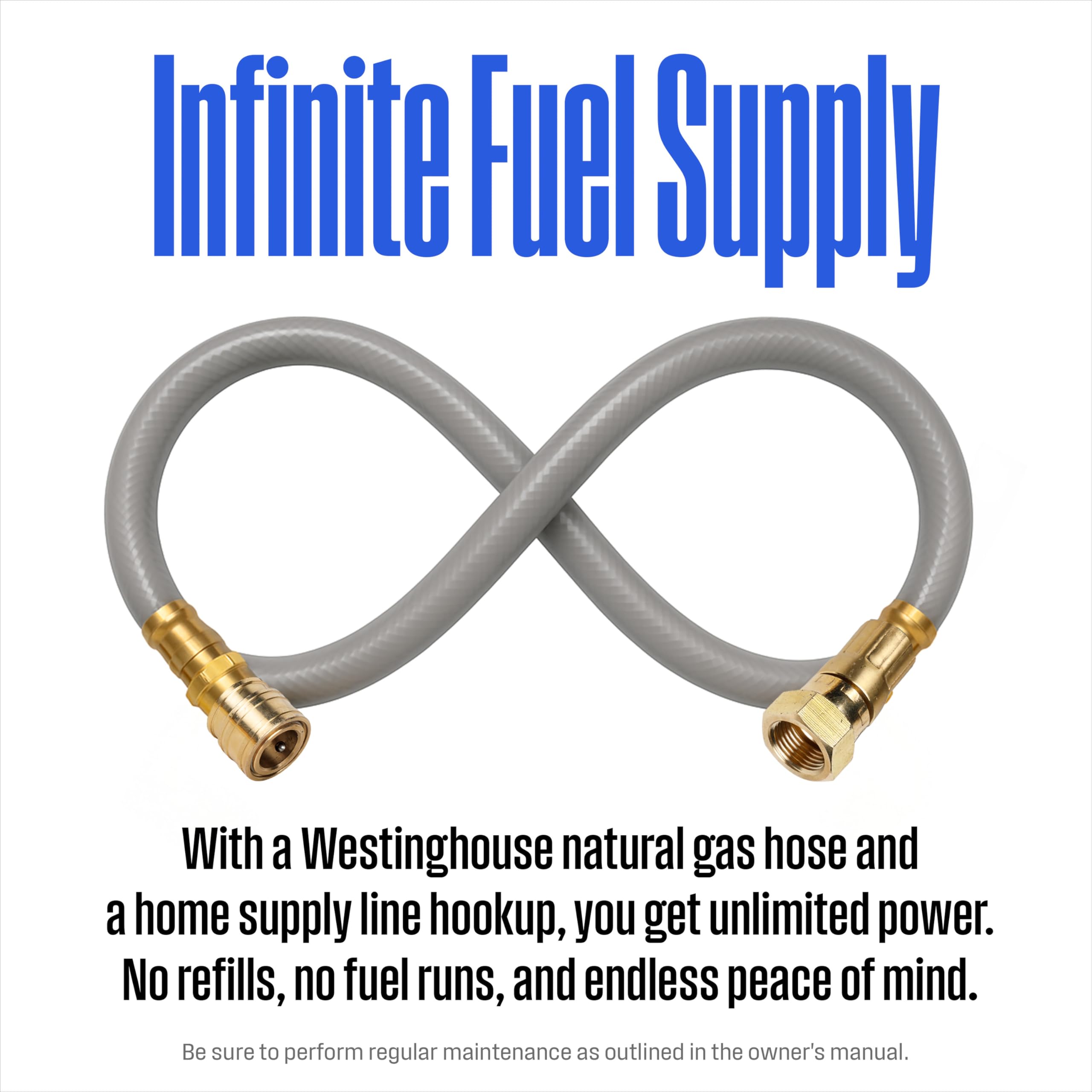 Westinghouse reinforced hose with weather-resistant outer layer withstands harsh outdoor conditions.
