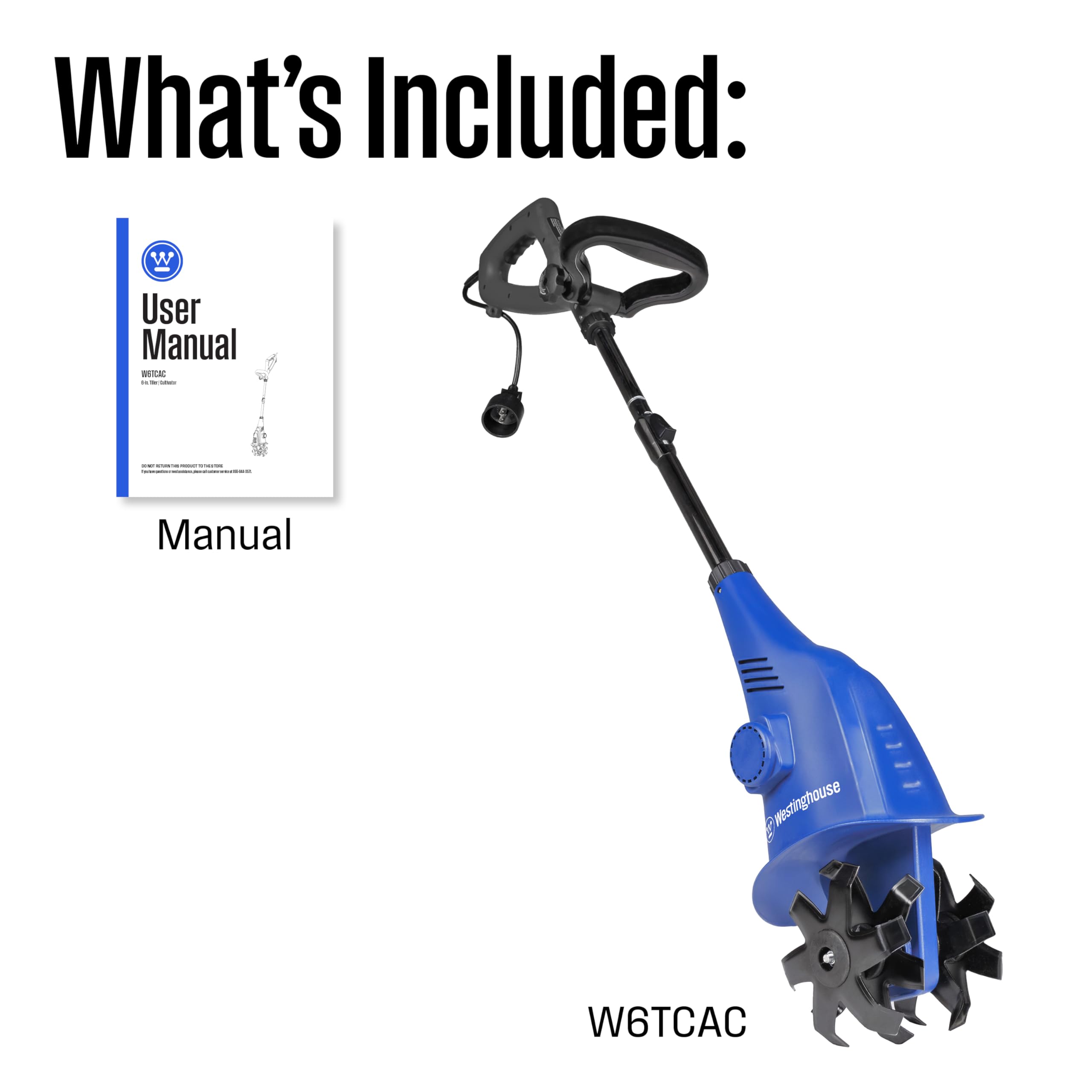 Westinghouse W6TCAC 6-inch cultivating width for tight beds