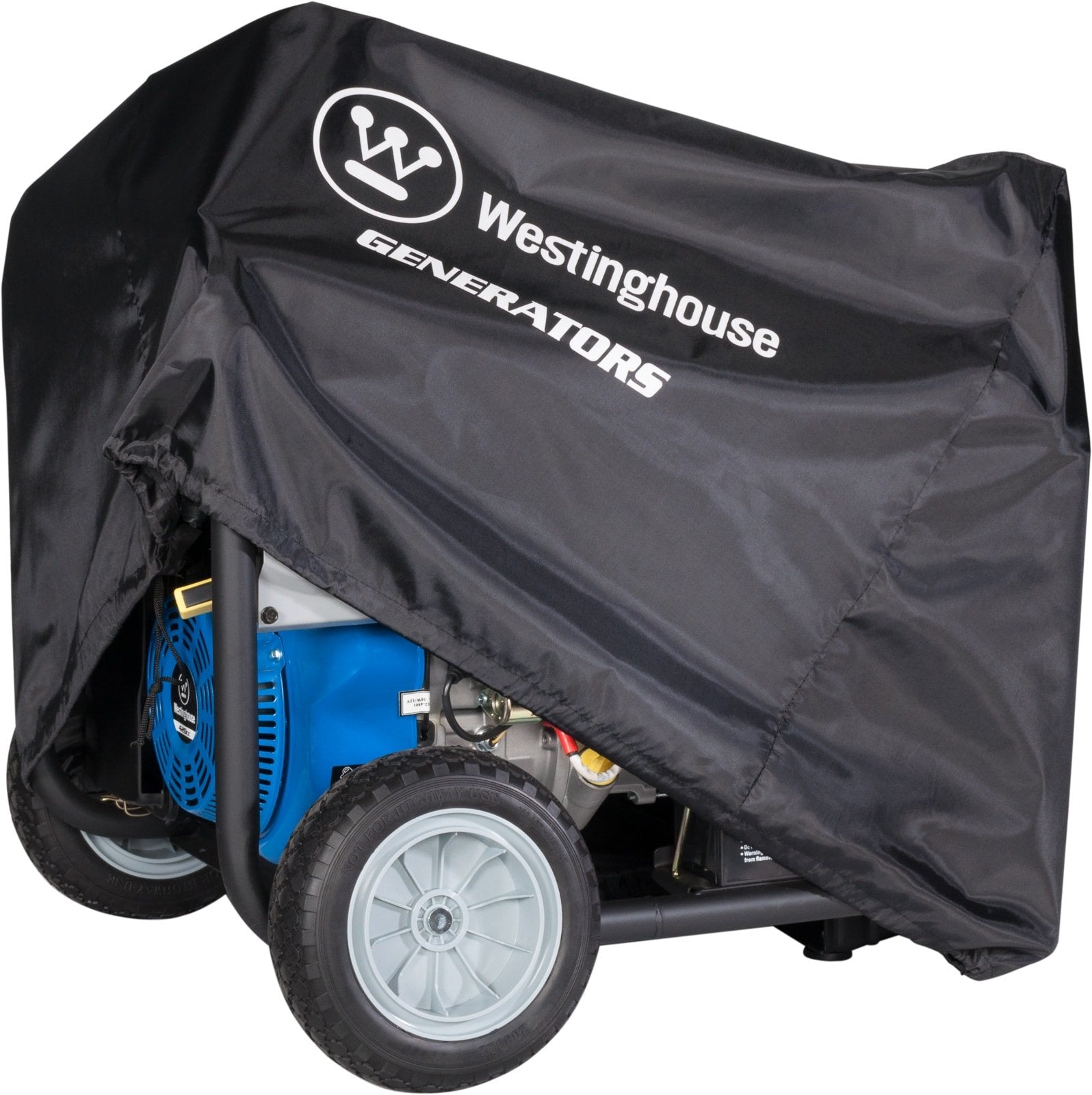 Secure drawstring design keeps the cover snug on portable Westinghouse generators.