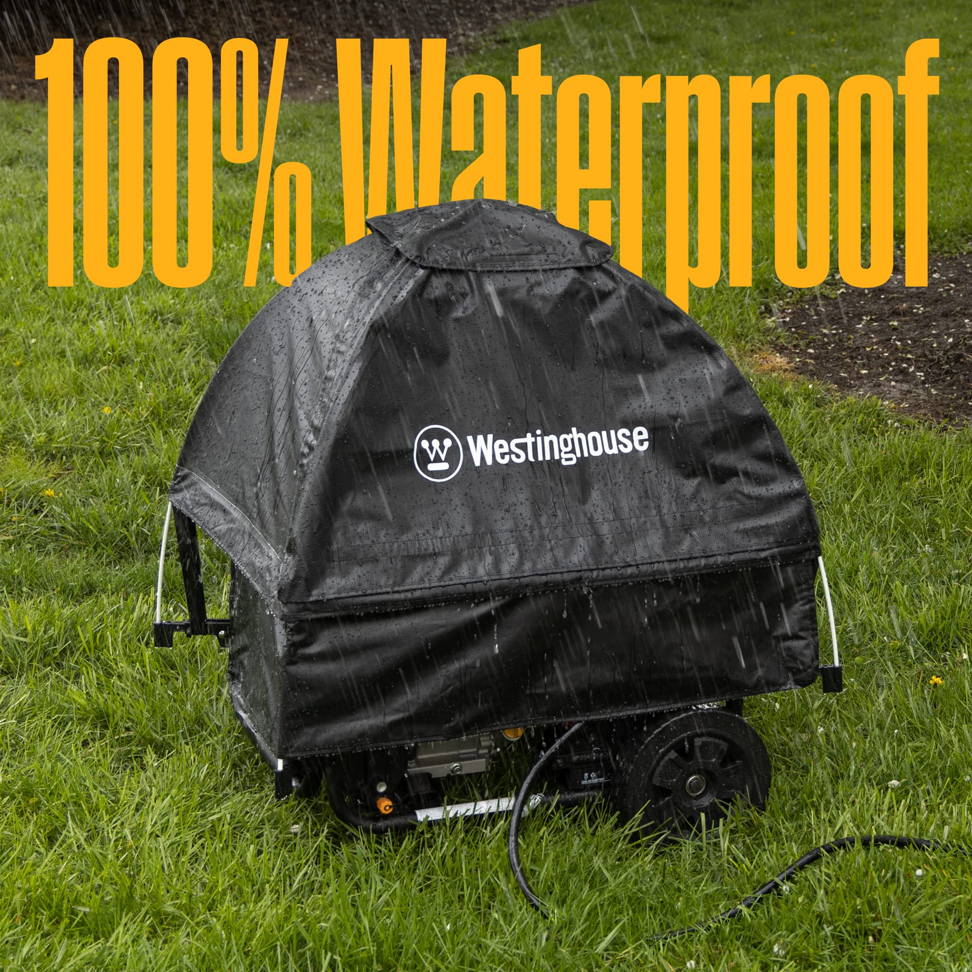 Westinghouse WGenTent vented top promotes cooling airflow during operation.