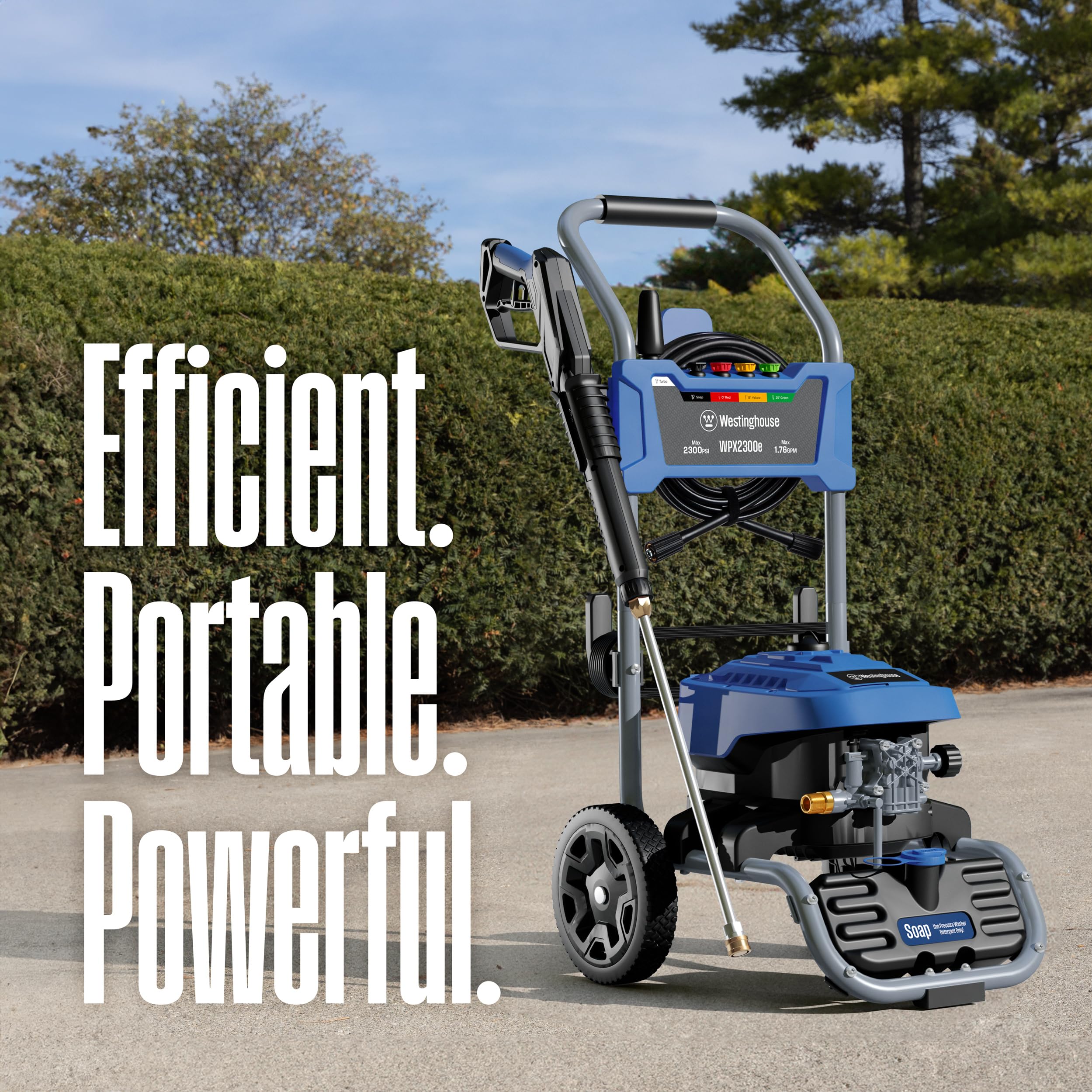 Westinghouse WPX2300e steel frame offers durable, stable operation