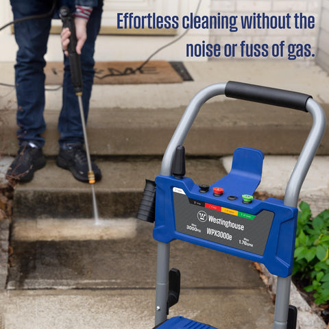 WPX3000e 25-foot hose reaching tight areas