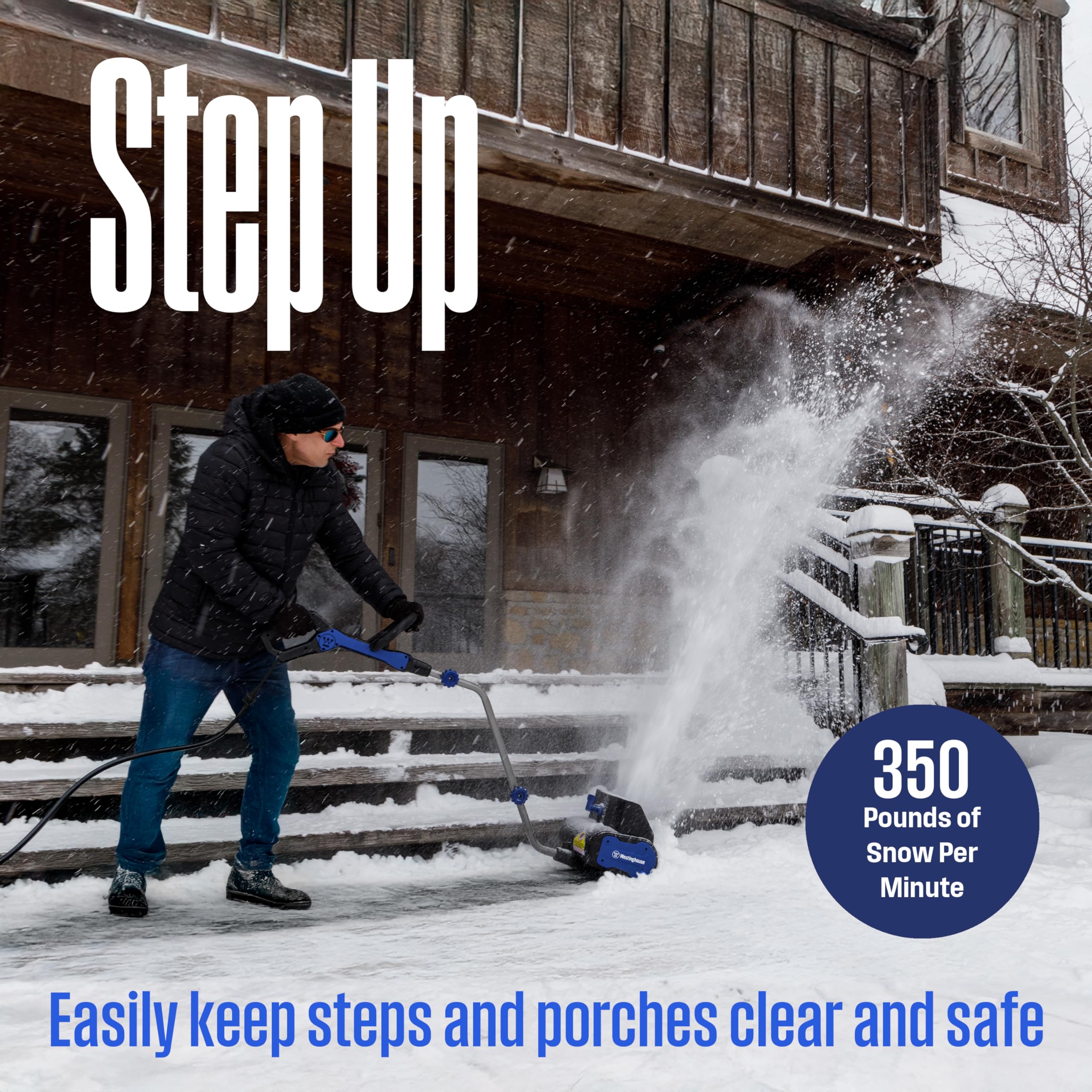 Westinghouse WSnow13S throws snow up to twenty feet for distant clearing
