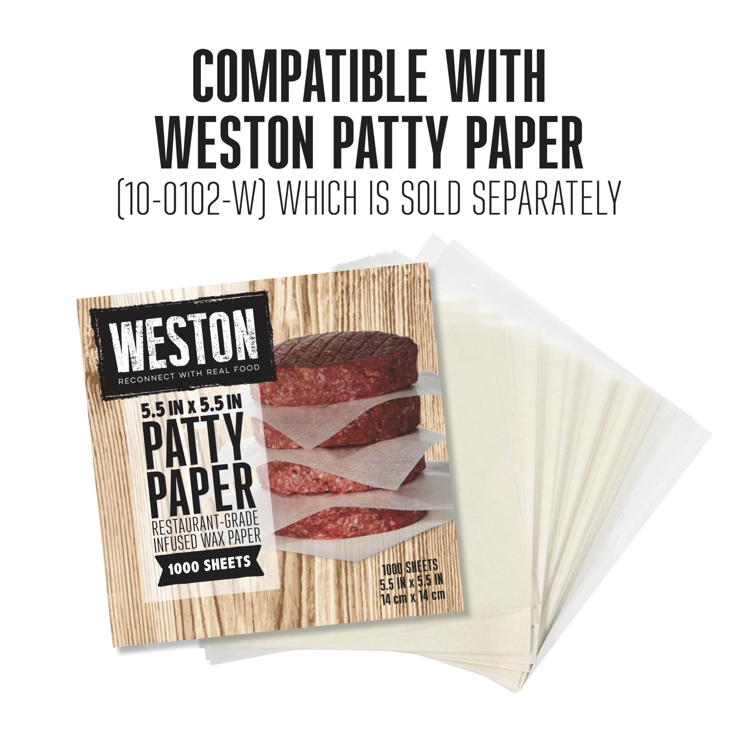 Weston burger press wipes clean after use for fast kitchen cleanup