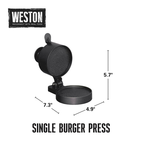 Weston burger press ideal for thin or thick sausage patties