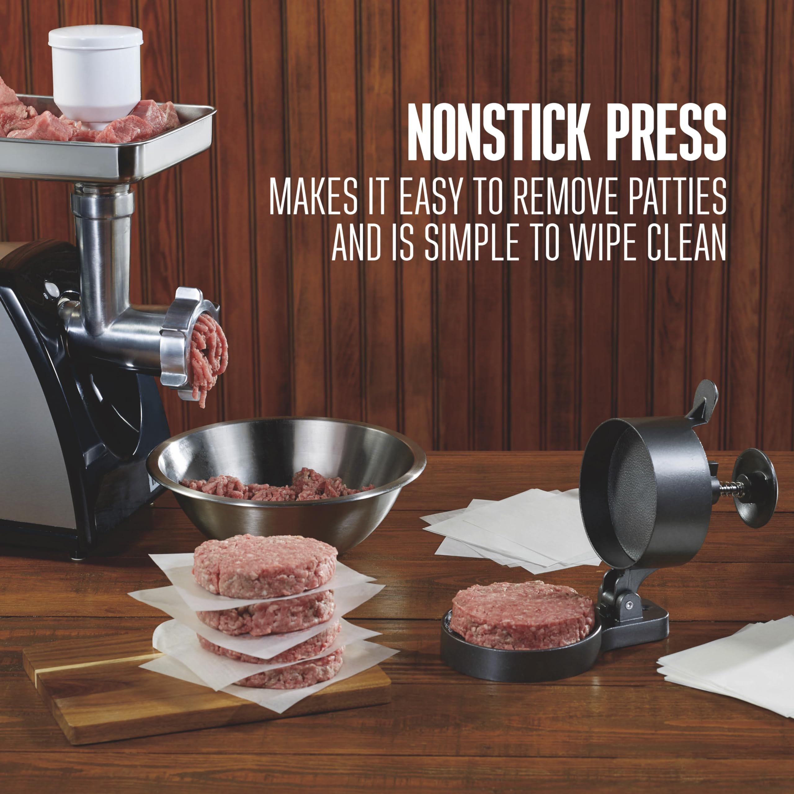 Weston burger press stuffed burgers ready to seal with seasoned fillings