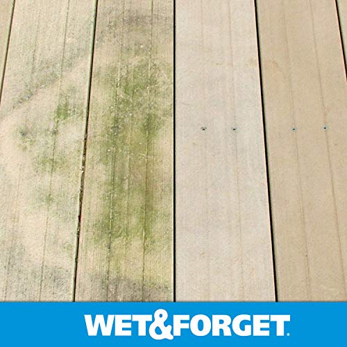 Wet & Forget black stain fading on roof shingles over time.