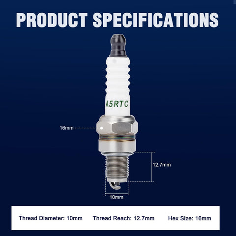 Wetenex spark plug with 12.7mm reach ensures proper threading