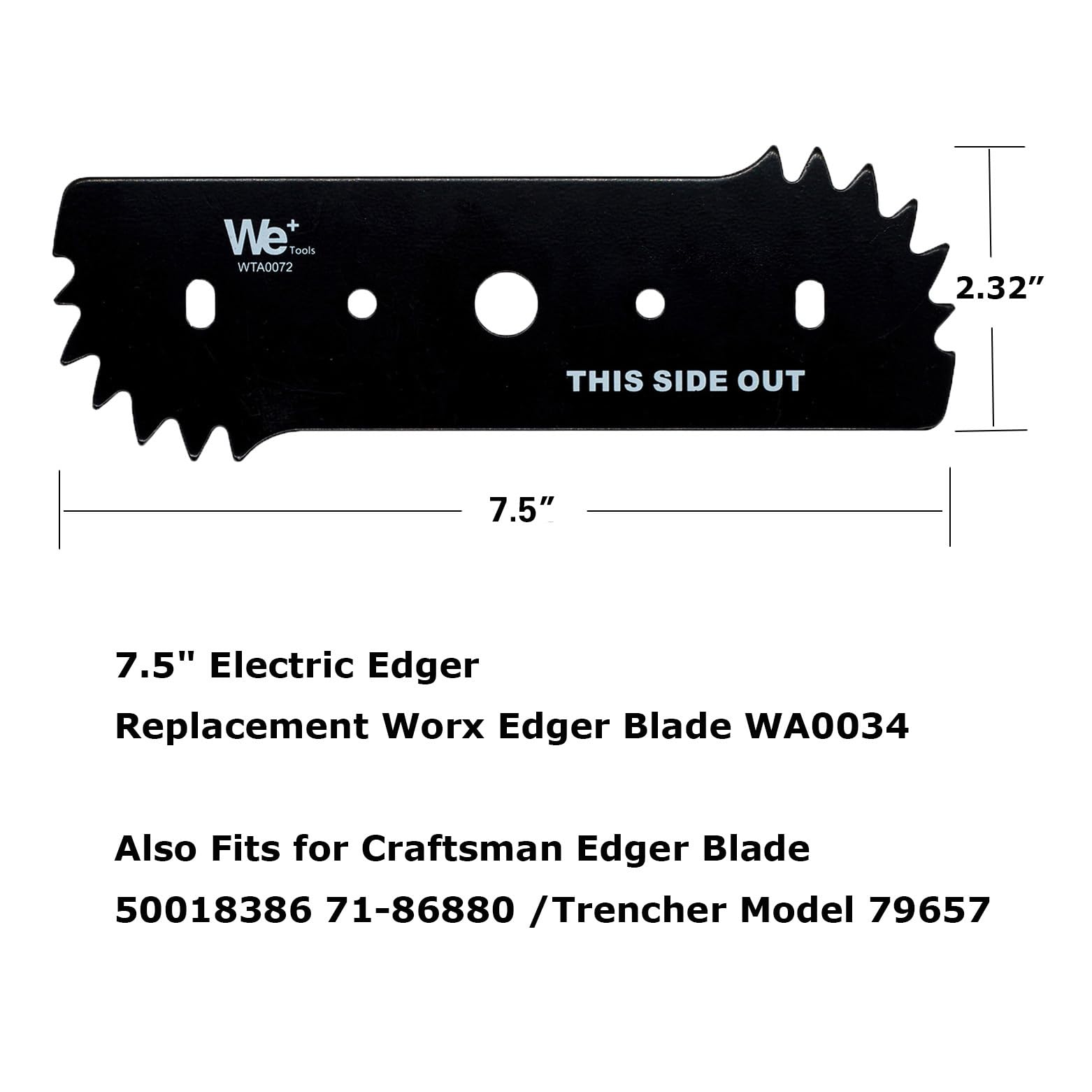 WETOOLPLUS edger blades installed on Worx WG896 compatibility illustration for easy replacement.