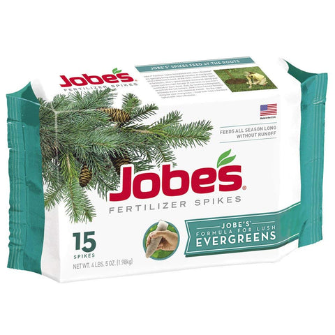 Wetsel Jobes Evergreen 15 Spikes box front for easy evergreen feeding