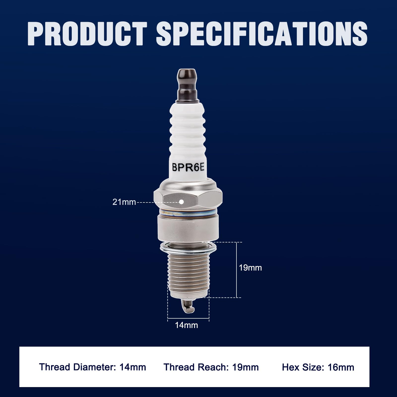 Wetenex BPR6ES spark plug 4-pack provides ready replacements.