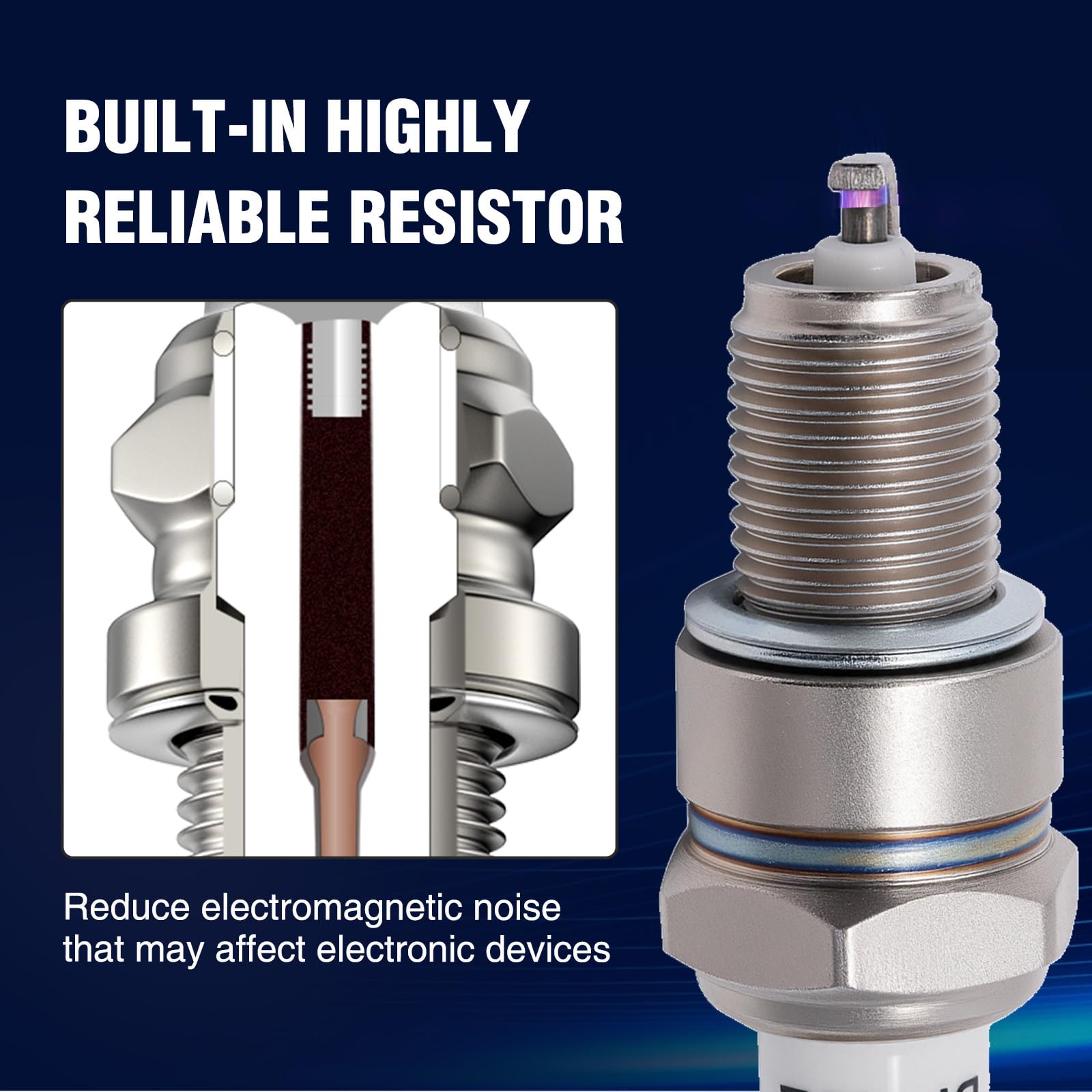 Wetenex BPR6ES spark plug for Stens 131-039 improves engine reliability.