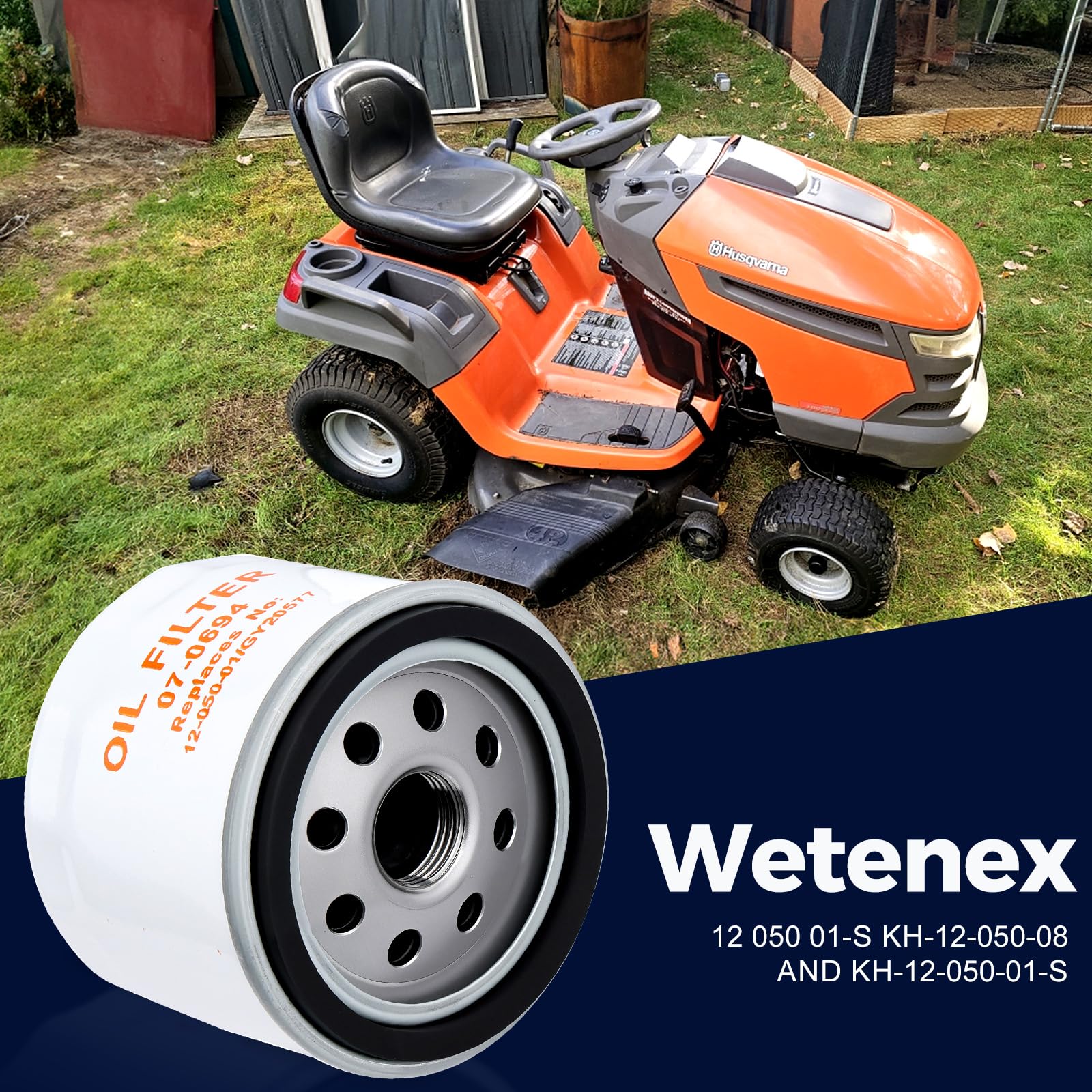 Wetenex oil filter 12-050-01-S pack featuring two filters for maintenance