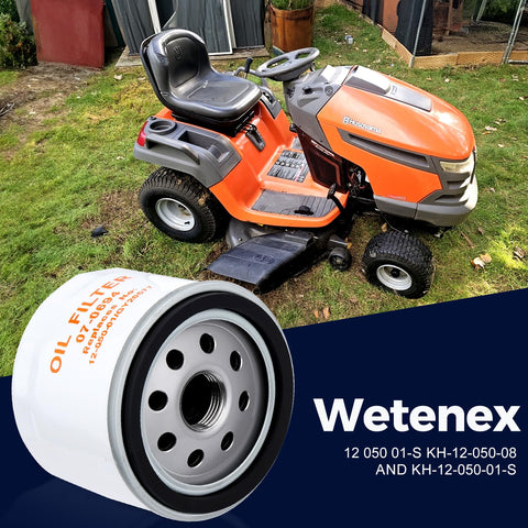 Wetenex oil filter 12-050-01-S pack featuring two filters for maintenance