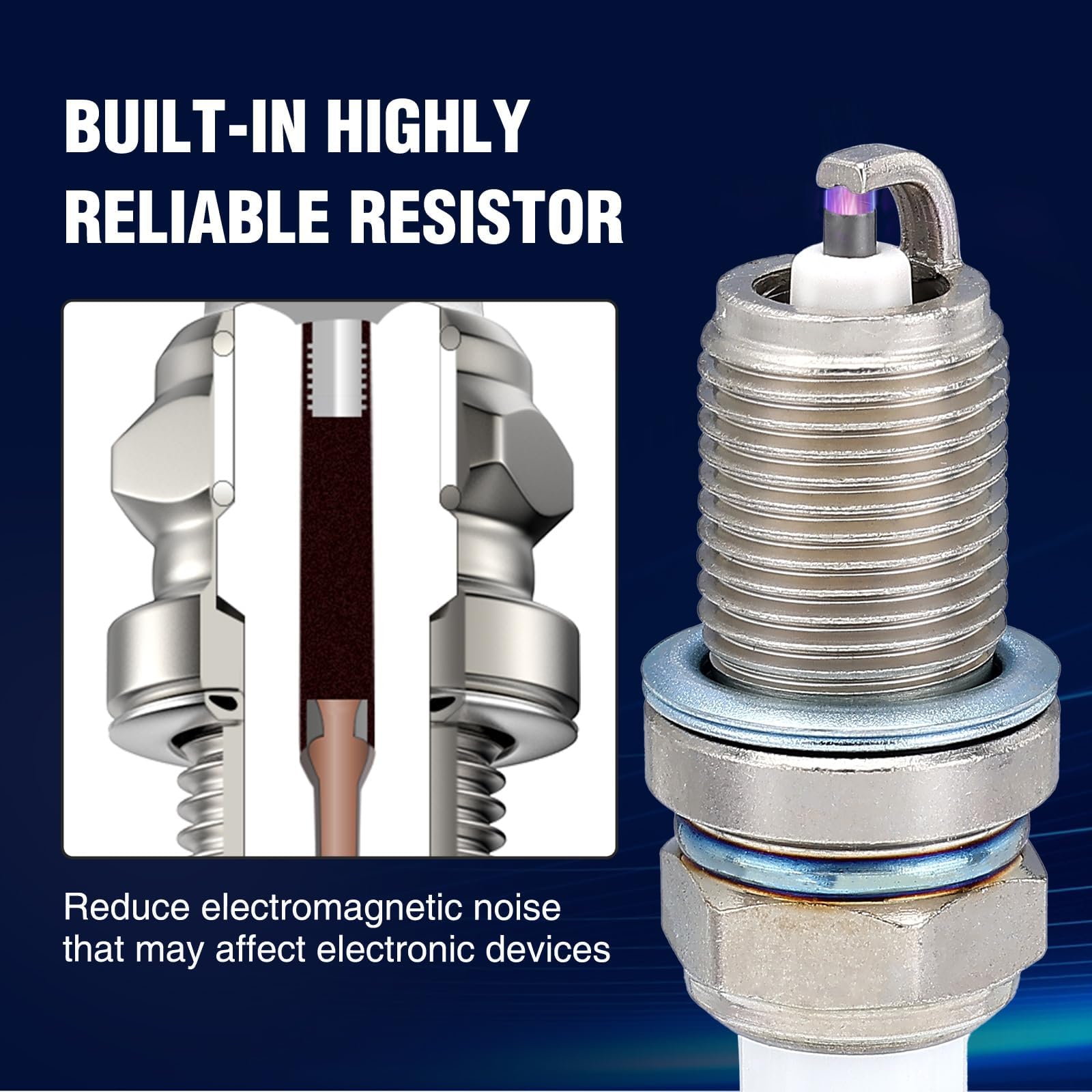 Wetenex RC12YC spark plug installed on engine cylinder for reliable ignition