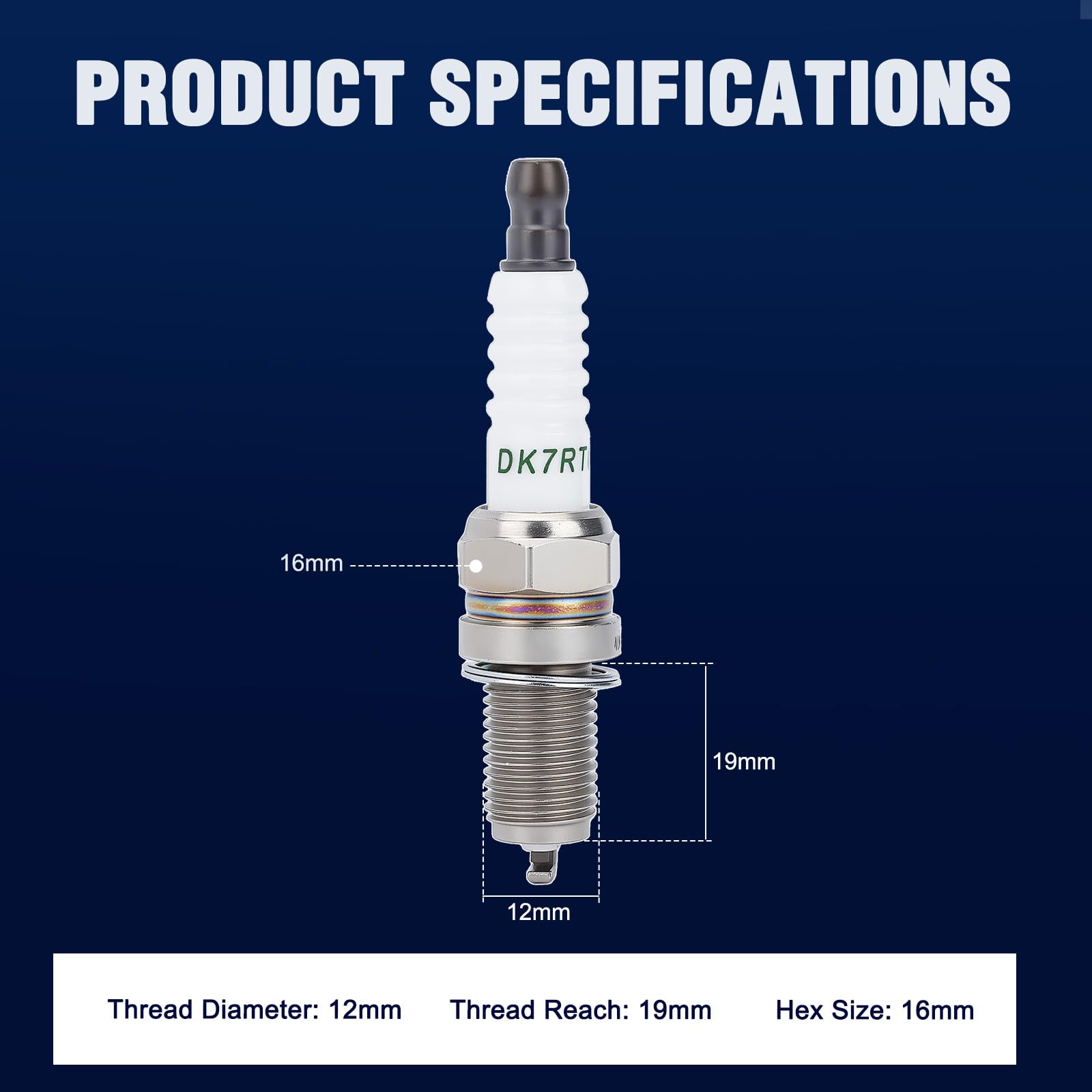 Wetenex spark plug 14-132-12-S close-up, supports reliable ignition.