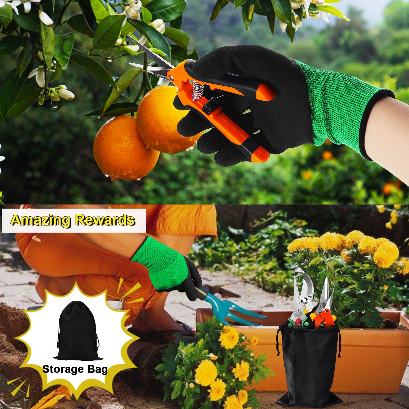 Wevove hand pruner with ergonomic grip reduces fatigue during pruning