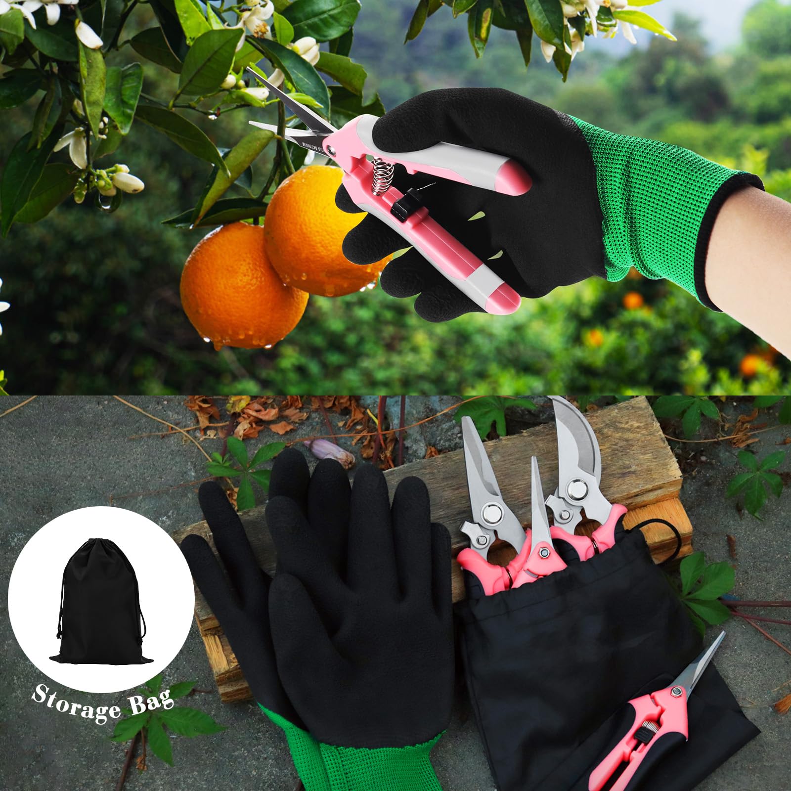Wevove pruner set with three blades and a flower shear