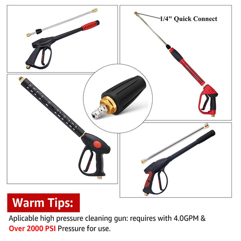 Wevove quick-connect-14in enables fast setup for pressure-washing projects.
