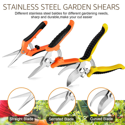 Wevove pruners with easy-open spring to reduce hand fatigue during trimming.